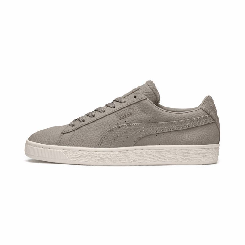 Basket Puma Suede Classic Shearling Homme Blanche Soldes 383WAIGL
